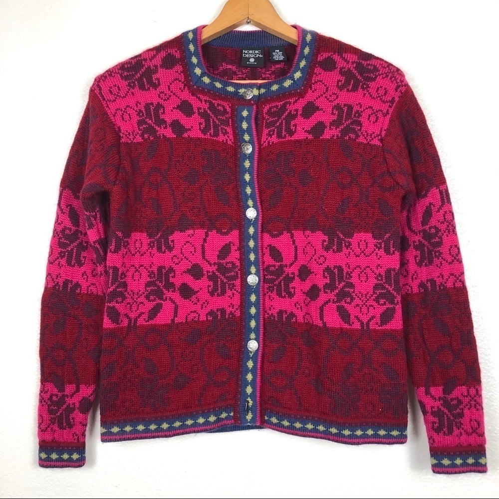Nordic Design Petite 100% Wool Cardigan